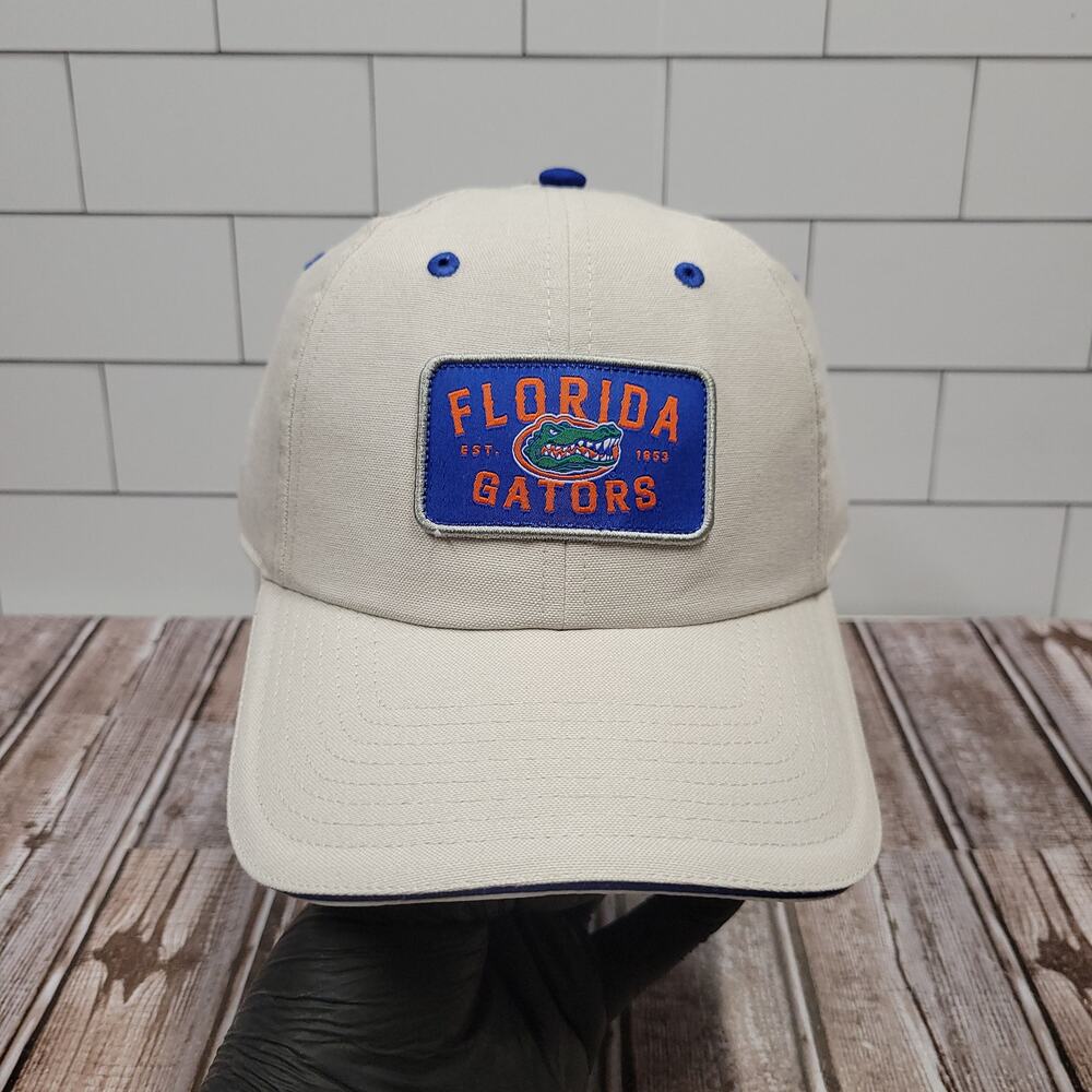 Florida Gators Captivating Adjustable Strapback Hat Cream Blue NCAA Cap